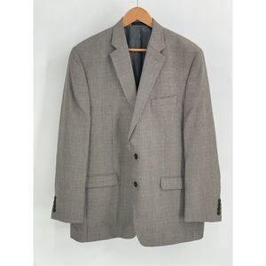CHAPS Ralph Lauren Blazer Sport Coat Men Size 46 L‎ Black White Wool Houndstooth